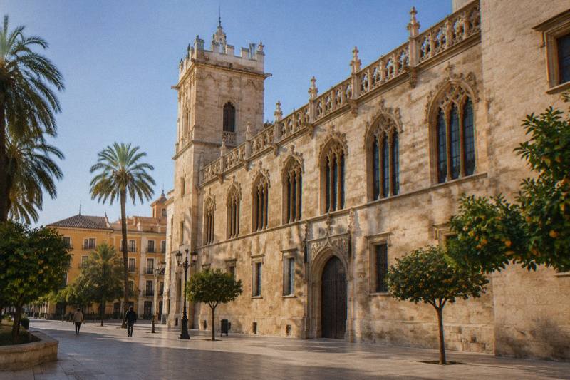 Paseo corto de María, español o italiano